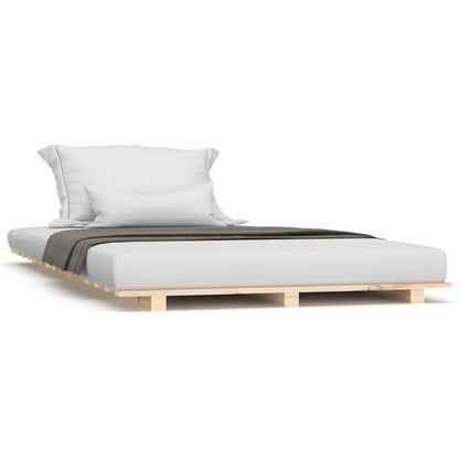 Solid Pine Wood Bed Frame 100x200 cm - Mattress Not Included