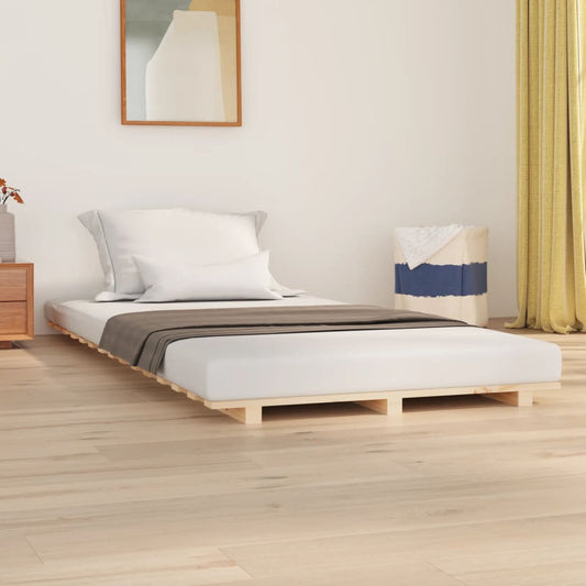 Solid Pine Wood Bed Frame 100x200 cm - Mattress Not Included