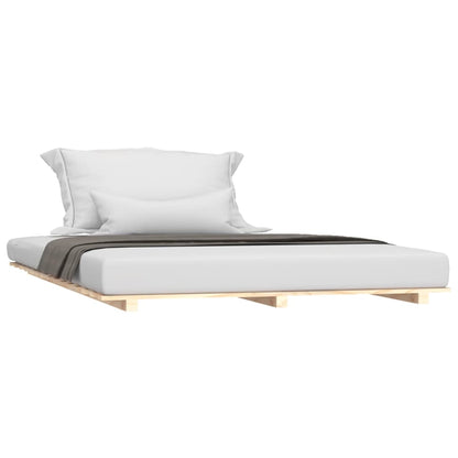 Solid Pine Wood Bed Frame 140x200 cm - No Mattress Included