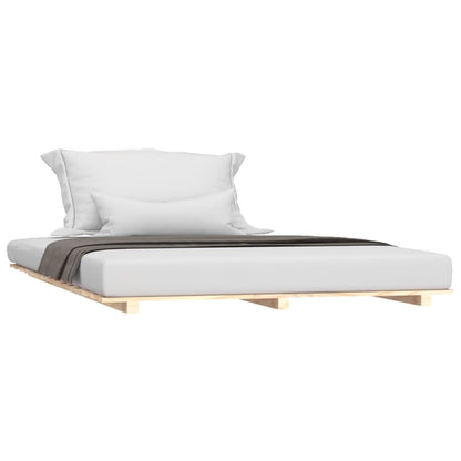 King Size Solid Pine Wood Bed Frame 150x200 cm - No Mattress Included