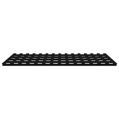 Solid Pine Wood Bed Frame 160x200cm - Black Finish, No Mattress