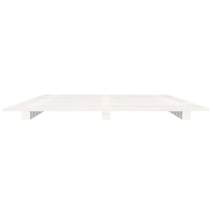 White Solid Pine Bed Frame 135x190 cm Double - No Mattress Included