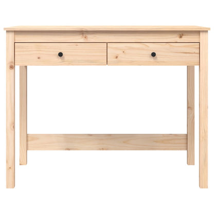 Solid Pine Desk with Drawers, 100x50x78 cm - Natural Wood Finish