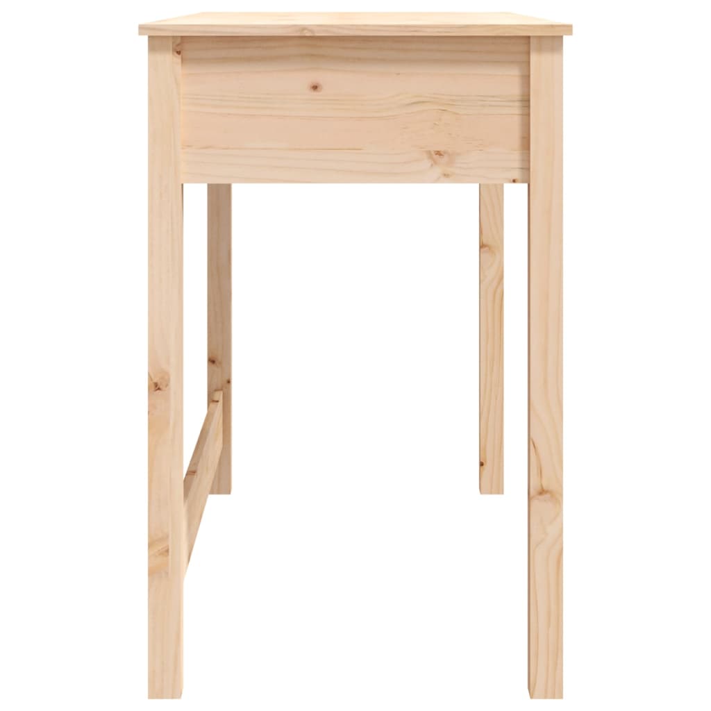 Solid Pine Desk with Drawers, 100x50x78 cm - Natural Wood Finish