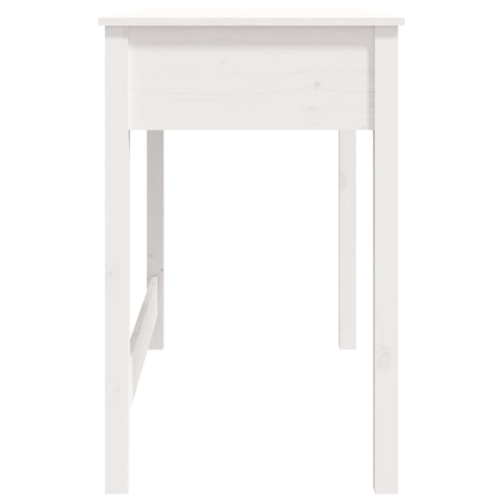 Solid Pine Wood Desk with Drawers - White 100x50x78 cm