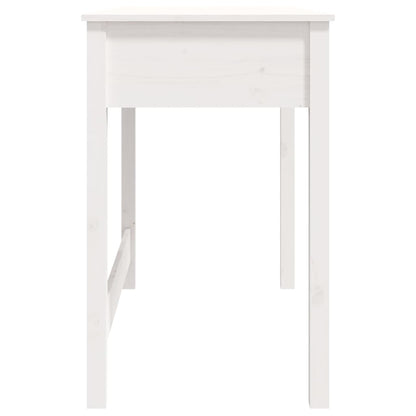Solid Pine Wood Desk with Drawers - White 100x50x78 cm