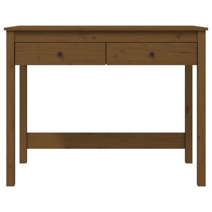 Solid Pine Desk with Drawers - Honey Brown, 100x50x78 cm