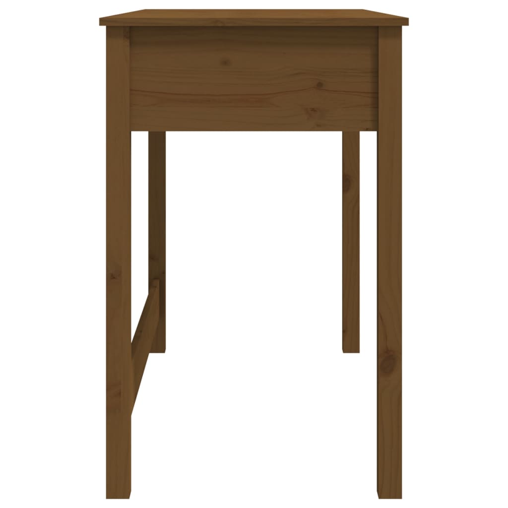 Solid Pine Desk with Drawers - Honey Brown, 100x50x78 cm
