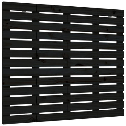 Black Solid Pine Wall Headboard - 106x3x91.5 cm, Elegant Design