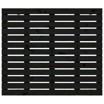 Black Solid Pine Wall Headboard - 106x3x91.5 cm, Elegant Design