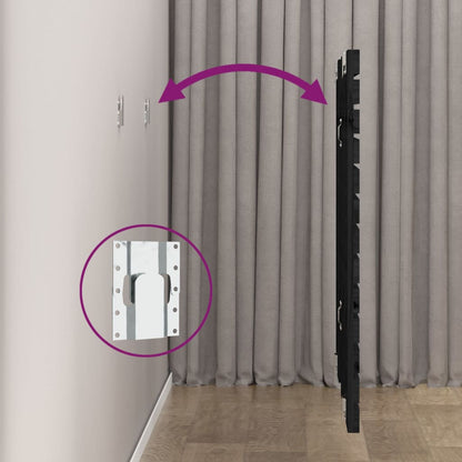 Black Solid Pine Wall Headboard - 106x3x91.5 cm, Elegant Design