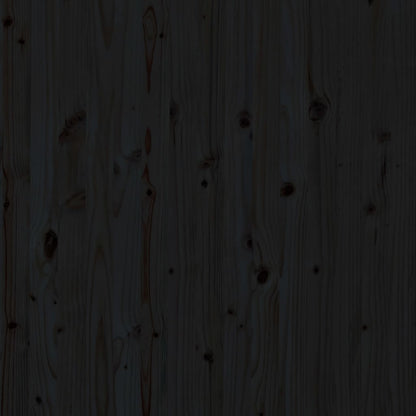 Black Solid Pine Wall Headboard - 106x3x91.5 cm, Elegant Design