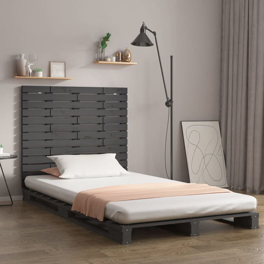 Solid Pine Grey Wall Headboard - 96x3x91.5 cm