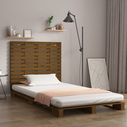 Solid Pine Wall Headboard, Honey Brown 96x3x91.5 cm