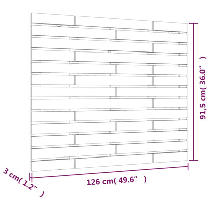Solid Pine Wood Wall Headboard 126x3x91.5 cm - Stylish & Durable