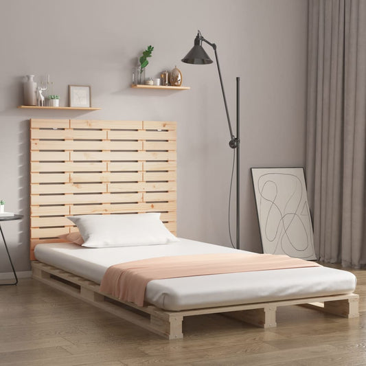 Solid Pine Wood Wall Headboard 146x3x91.5 cm | Rustic Charm