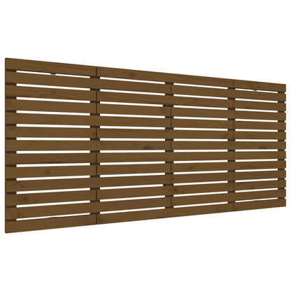 Solid Pine Wood Wall Headboard, Honey Brown 156x3x91.5 cm