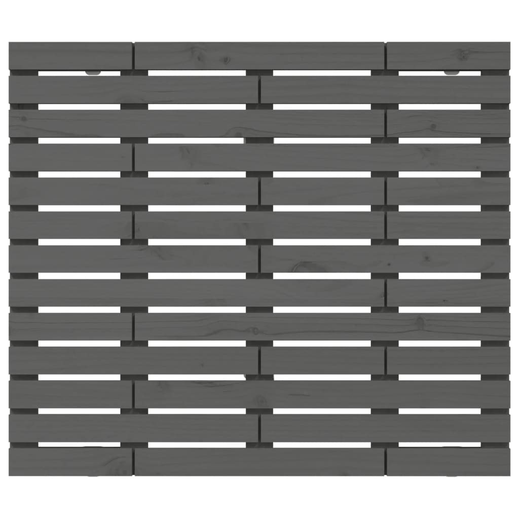 Solid Wood Grey Wall Headboard 81x3x91.5 cm - Pine Elegance