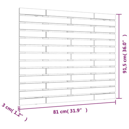 Solid Wood Grey Wall Headboard 81x3x91.5 cm - Pine Elegance