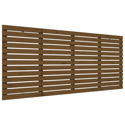 Solid Pine Wall Headboard, Honey Brown, 166x3x91.5 cm