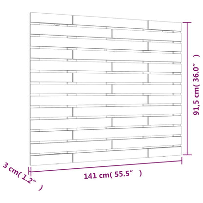 Solid Pine Headboard in White - 141x3x91.5 cm