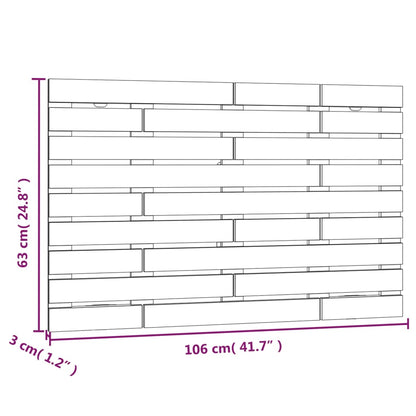 Solid Pine Wall Headboard, White 106x3x63 cm - Elegant Design