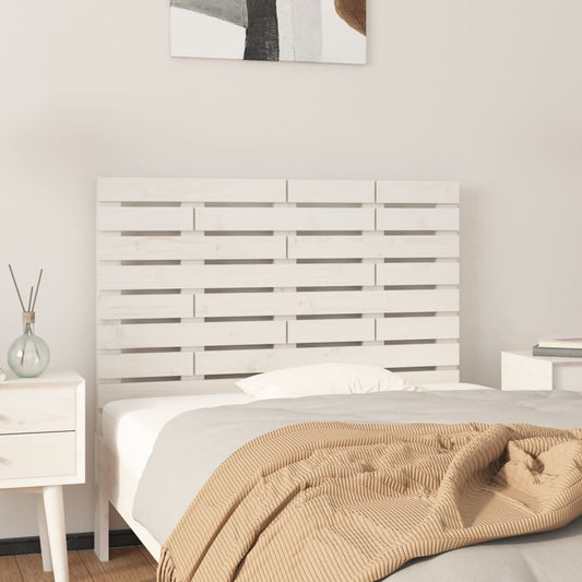 Solid Pine Wall Headboard, White 106x3x63 cm - Elegant Design