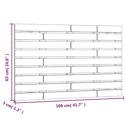 Honey Brown Pine Wall Headboard - 106x3x63 cm Solid Wood