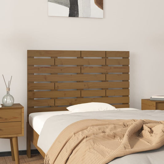Honey Brown Pine Wall Headboard - 106x3x63 cm Solid Wood