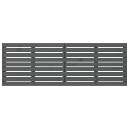 Solid Pine Wood Grey Wall Headboard | 206x3x63 cm