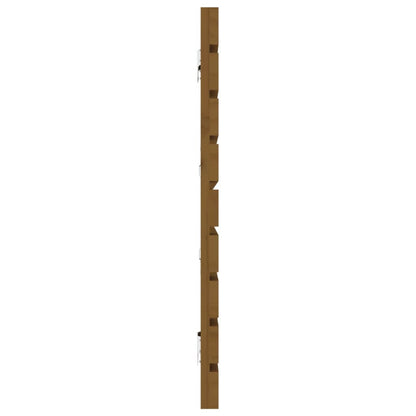Solid Pine Wall Headboard, Honey Brown, 206x3x63 cm