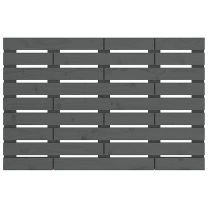 Solid Pine Wood Wall Headboard - Grey, 96x3x63 cm