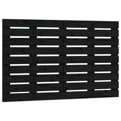 Solid Wood Pine Wall Headboard - Black, 96x3x63 cm