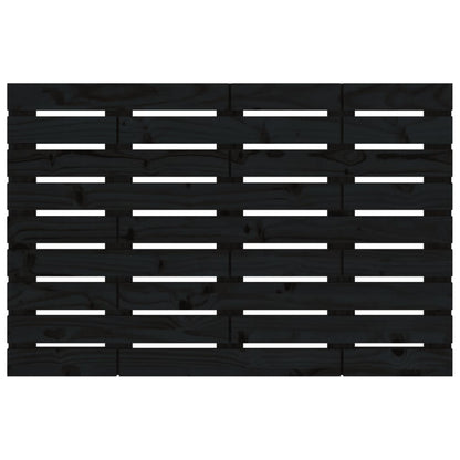 Solid Wood Pine Wall Headboard - Black, 96x3x63 cm