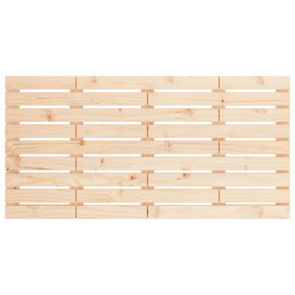 Solid Pine Wood Wall Headboard, 126x3x63 cm - Natural Finish