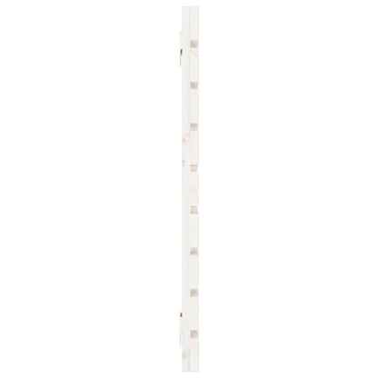 Solid Pine White Headboard 126x3x63 cm - Wall Mountable Style