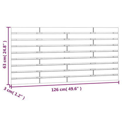 Solid Pine Grey Wall Headboard 126x3x63 cm - Stylish & Durable