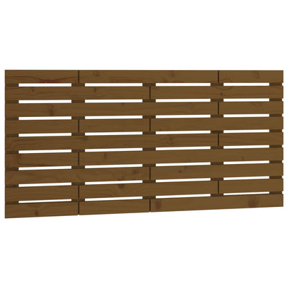 Solid Pine Wall Headboard, Honey Brown 126x3x63 cm