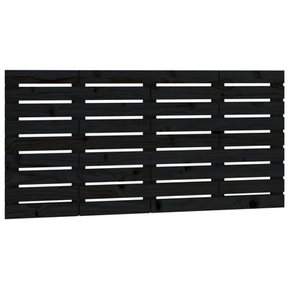 Solid Pine Wall Headboard, Black 126x3x63 cm - Modern Elegance