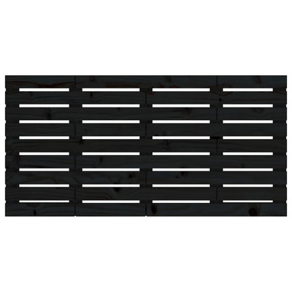 Solid Pine Wall Headboard, Black 126x3x63 cm - Modern Elegance