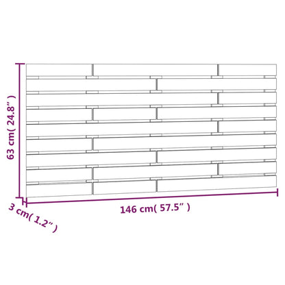 Solid Pine Grey Wall Headboard, 146x3x63 cm - Stylish Decor Piece