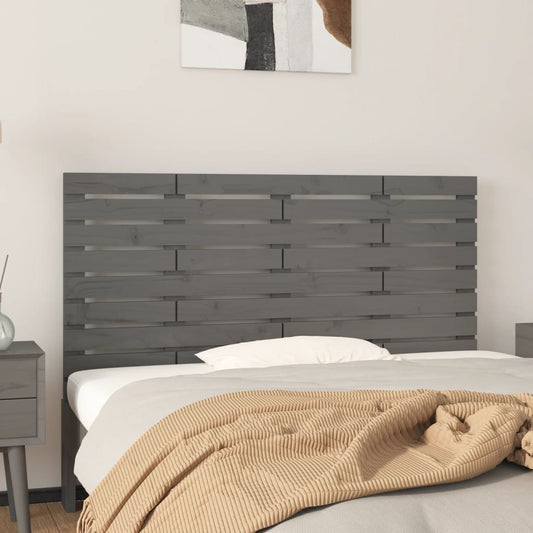 Solid Pine Grey Wall Headboard, 146x3x63 cm - Stylish Decor Piece