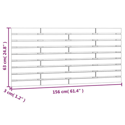 Solid Pine Wall Headboard - Grey, 156x3x63 cm
