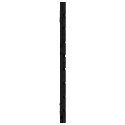 Solid Pine Wood Wall Headboard - Black, 156x3x63 cm