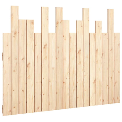 Solid Pine Wall Headboard 108x3x80 cm - Natural Wood Finish