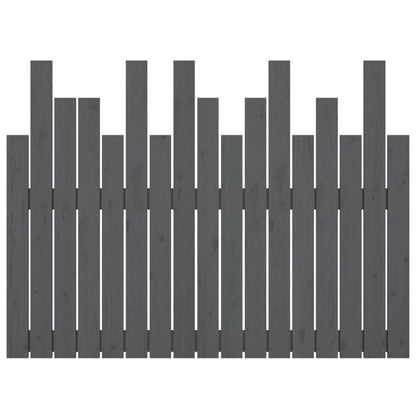 Solid Pine Wall Headboard - Grey, 108x3x80 cm