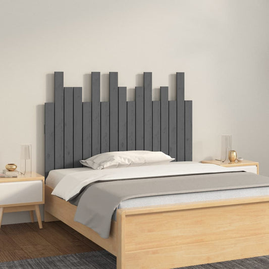 Solid Pine Wall Headboard - Grey, 108x3x80 cm