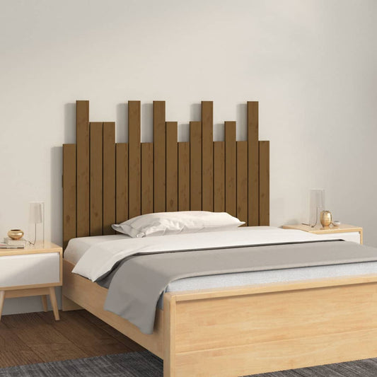 Solid Pine Wall Headboard - Honey Brown 108x3x80 cm