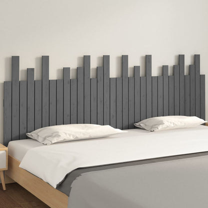 Solid Pine Grey Wall Headboard - 204x3x80 cm