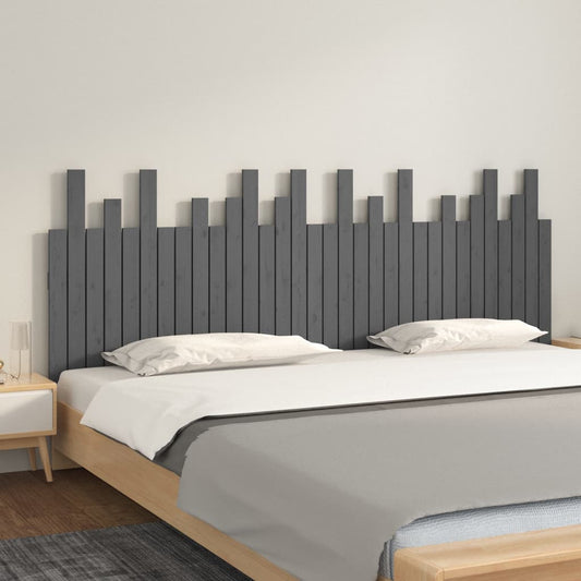 Solid Pine Grey Wall Headboard - 204x3x80 cm